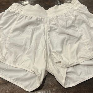 White Low-Rise Hotty Hot Lululemon Shorts